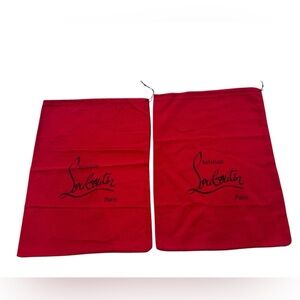 CHRISTIAN LOUBOUTIN***Red Logo Shoes Boots Dust Bags***11 1/2 x 16” NEW